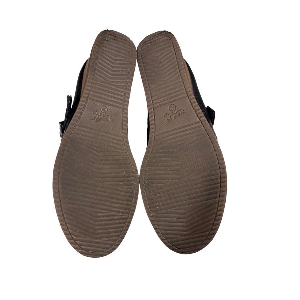 Dansko Black Sandy Leather‎ Mary Jane Wedge Shoes Buckle Strap EU 38 US 7.5-8 - Picture 6 of 6